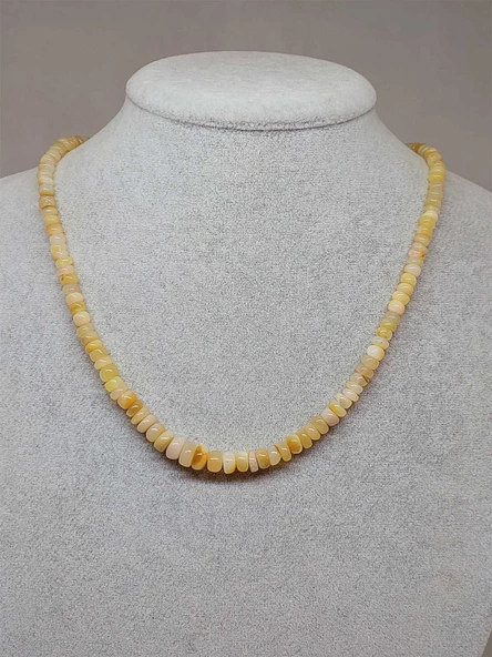 Etiyopya Opal Taşı Kolye Yansımalı Renkler 60 Karat Çelik Kapama (51264) - Resim 4