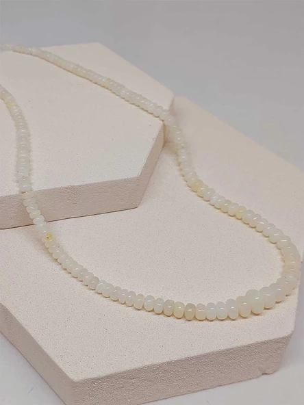 Avustralya Opal Taşı Kolye Yansımalı Renkler 47 Karat Çelik Kapama (51266) - 6