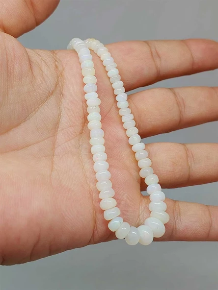 Avustralya Opal Taşı Kolye Yansımalı Renkler 47 Karat Çelik Kapama (51266)