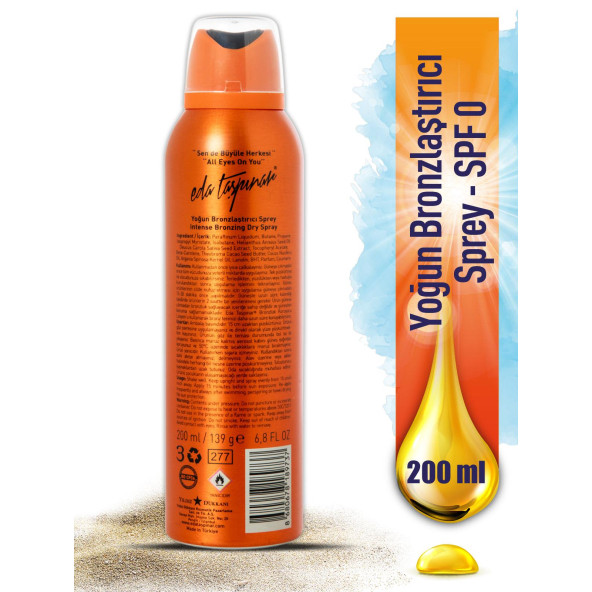 Eda Taşpınar Yoğun Bronzlaştırıcı Sprey SPF 0 200 ml - 2