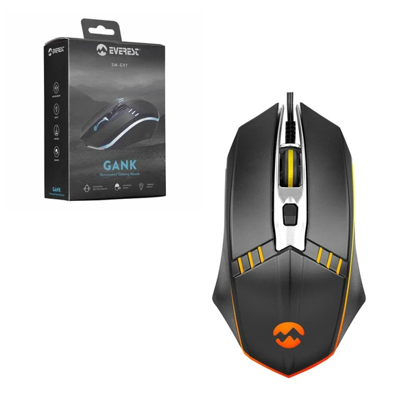 EVEREST SM-G97 Kablolu Oyuncu Mouse 1400 Dpi Ledli