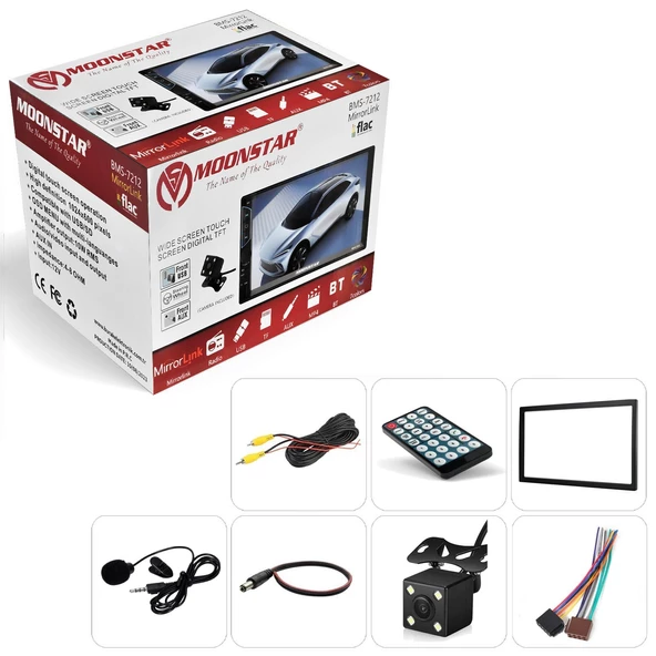 MOONSTAR BMS-7212 Double Teyp 7 İnç 4x45 Watt mirrorlink - 3