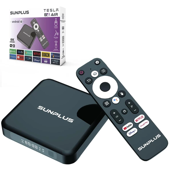 SUNPLUS TESLA S4 AIR Android Tv Box 4+32GB