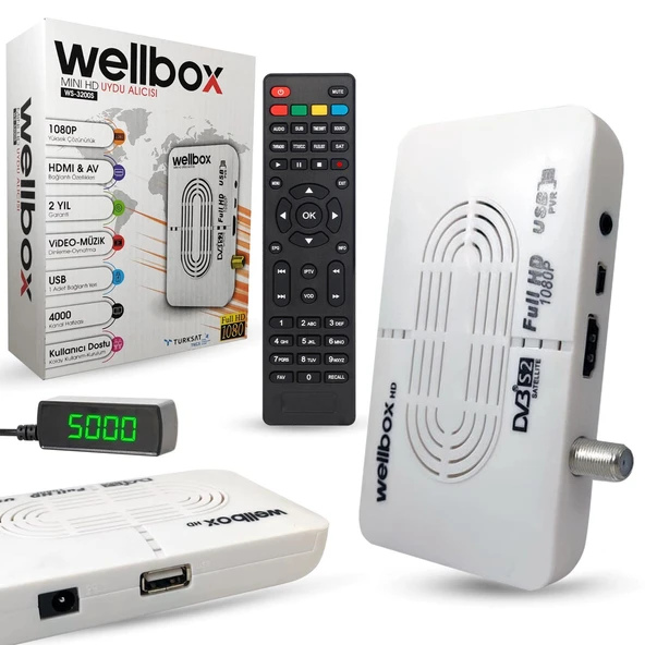 UYDU ALICI MİNİ FULL HD YOUTUBE WELLBOX WS-3200S ürün görseli