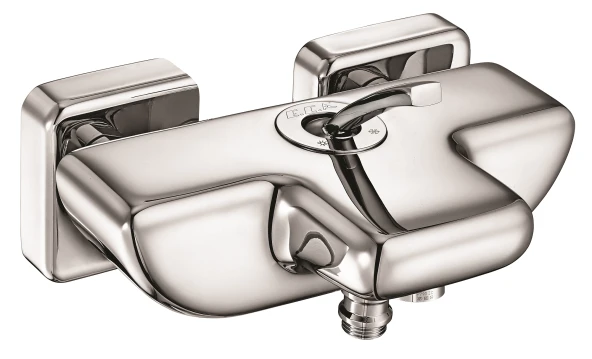 ECA Novita Banyo Bataryası + T-MAY Ayvacık Kare Borulu Hareketli Sürgülü Duş Seti Üst Takımı - Resim 2