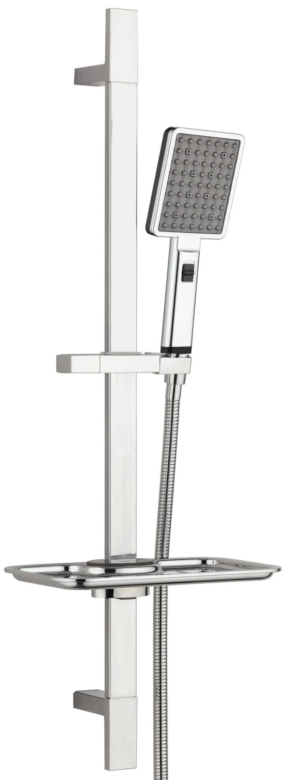 ECA Tiera Banyo Bataryası + T-MAY Sümbül Kare Borulu Hareketli Sürgülü Duş Seti Üst Takımı - 3