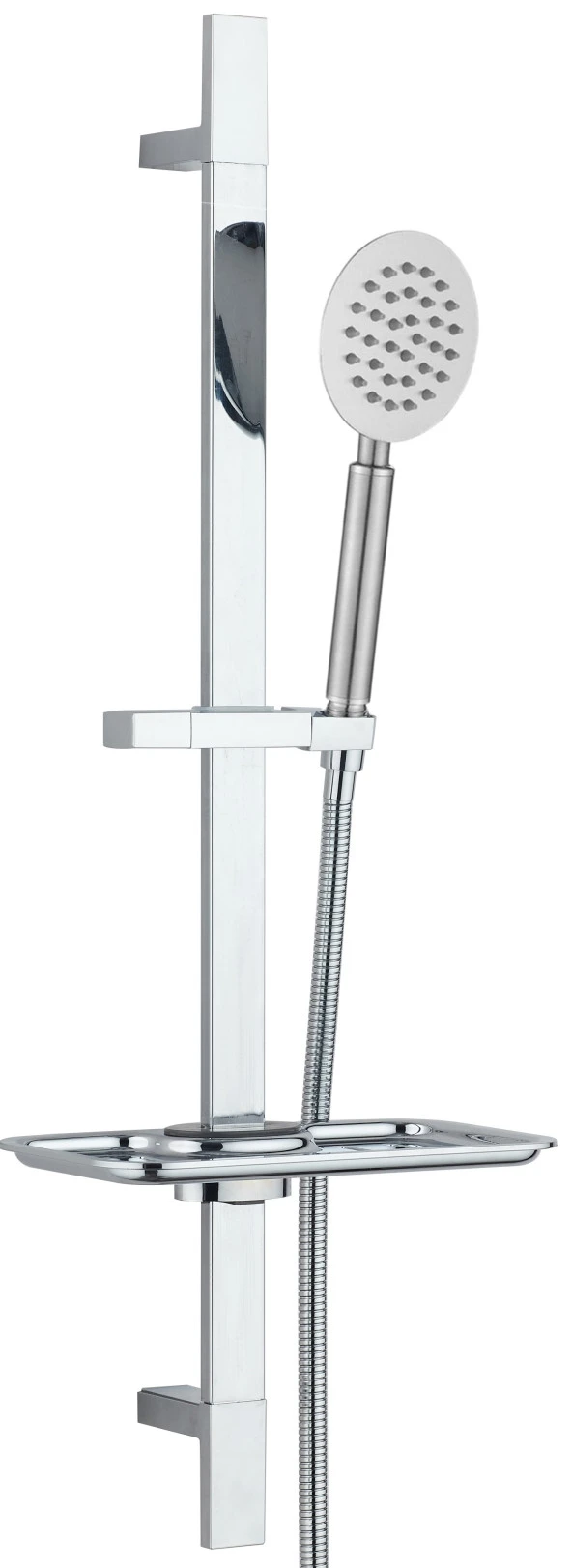 ECA Royal Banyo Bataryası + T-MAY Sardes Mat İnox Kare Borulu Hareketli Sürgülü Duş Seti Üst Takımı - 3