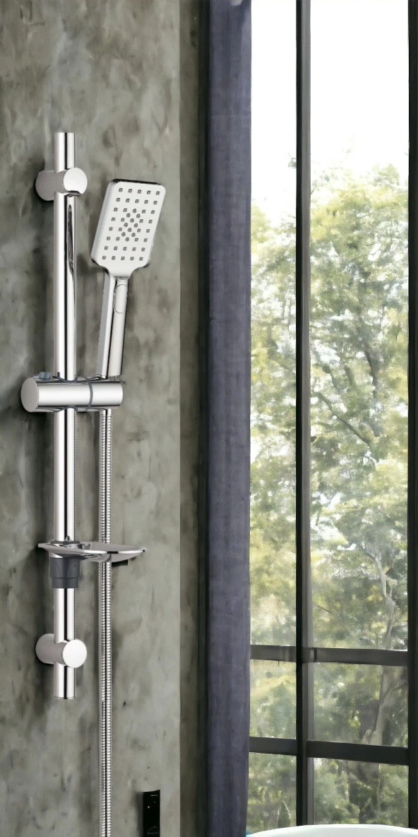 ECA Lia Banyo Bataryası + T-MAY Belen Oval Borulu Hareketli Sürgülü Duş Seti Üst Takımı - 7