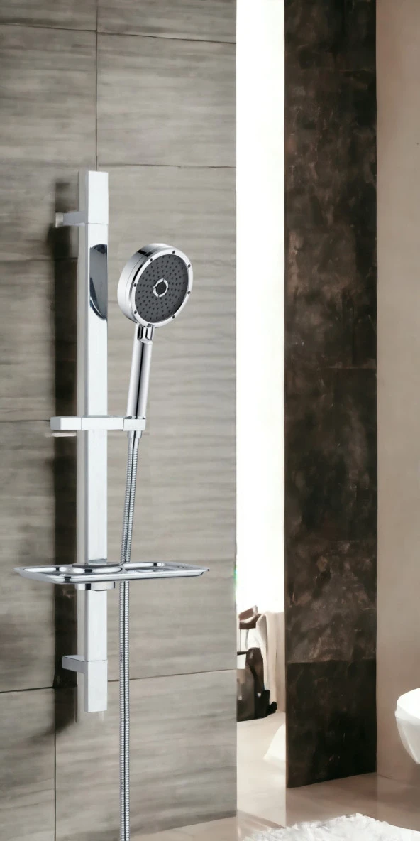 ECA Lia Banyo Bataryası + T-MAY Kağan Kare Borulu Hareketli Sürgülü Duş Seti Üst Takımı - 6
