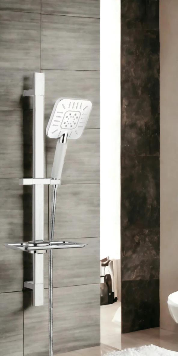 ECA Niobe Banyo Bataryası + T-MAY Çamlıca Kare Borulu Hareketli Sürgülü Duş Seti Üst Takımı - 3