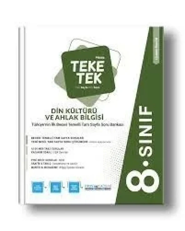 PRUVA AKADEMİ YAYINLARI 8.SINIF DİN KÜLTÜRÜ VE AHLAK BİL.TEKE TEK ürün görseli