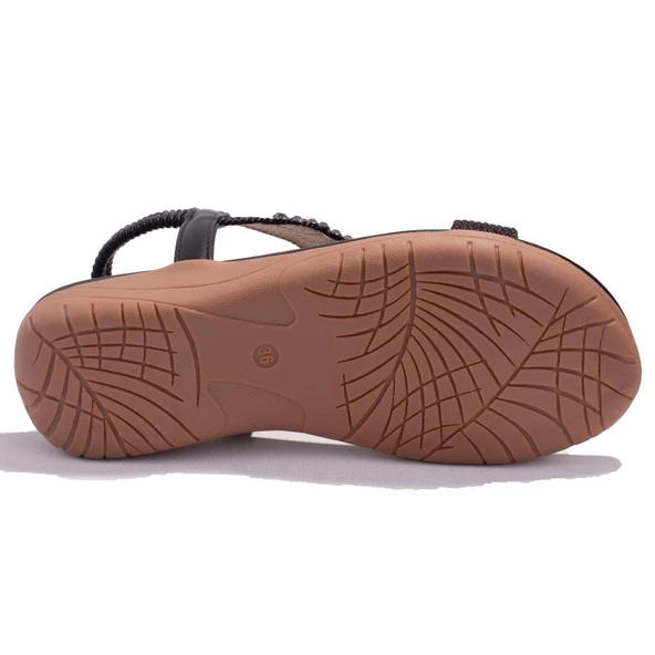 Dagoster DZA07-74172497CN Siyah Günlük Ortopedik Kadın sandalet - 4