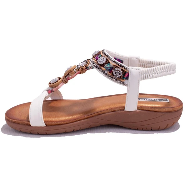 Dagoster DZA07-7416789CN Beyaz Günlük Ortopedik Kadın sandalet - 3