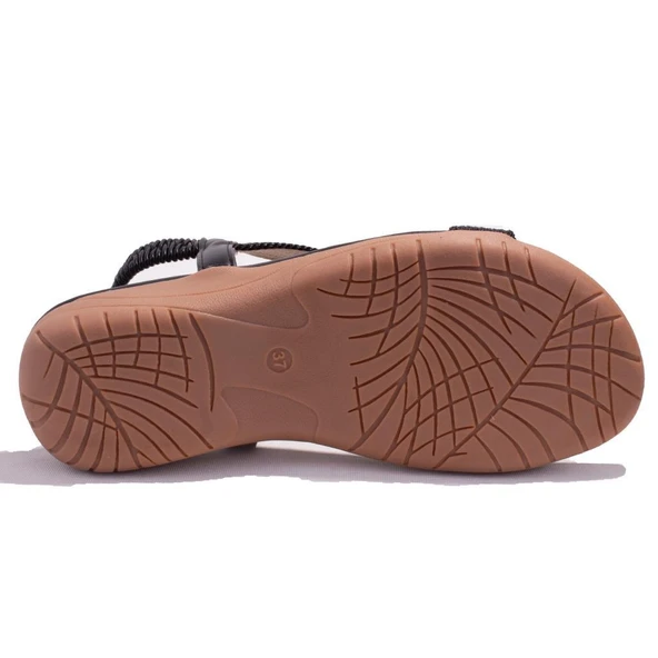 Dagoster DZA07-74136903CN Siyah Günlük Ortopedik Kadın sandalet - 4