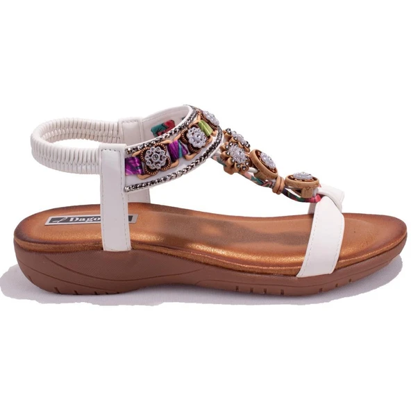 Dagoster DZA07-7416789CN Beyaz Günlük Ortopedik Kadın sandalet - 2