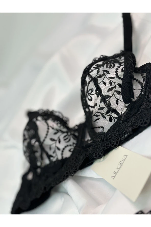 Divine Siyah Alt Üst Bralet Takımı (ayarlanabilir sütyen ve külot) - Resim 4