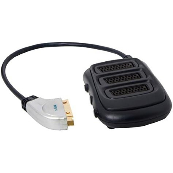 S-Link Slx-Sc35 Scart To 3 Scart Çoklayıcı Metal Kasa Altın Uçlu Kablo