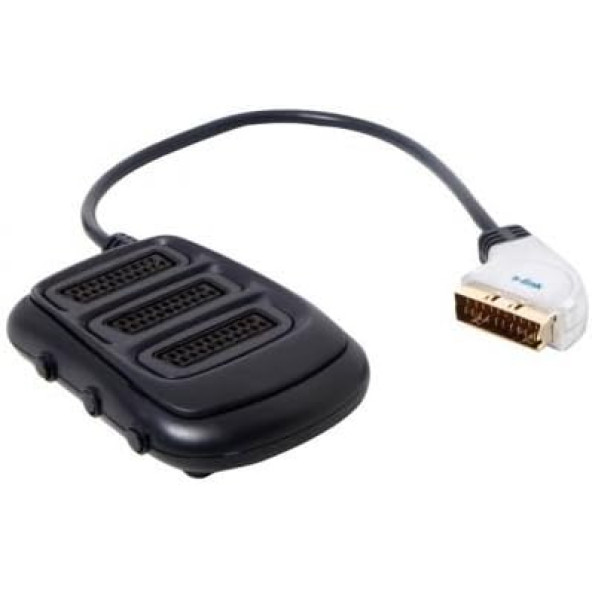 S-Link Slx-Sc35 Scart To 3 Scart Çoklayıcı Metal Kasa Altın Uçlu Kablo - 2