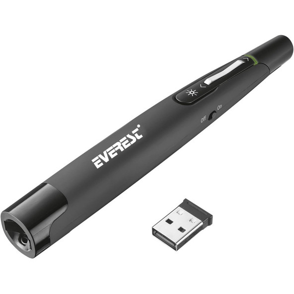 Everest Psn-12, Kablosuz Profesyonel Sunum Cihazı, Optik, Siyah - 2