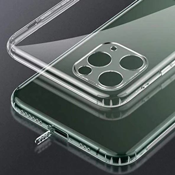 Apple iPhone 14 Pro Şeffaf Kılıf Kamera Korumalı Soket Tıpalı - 3