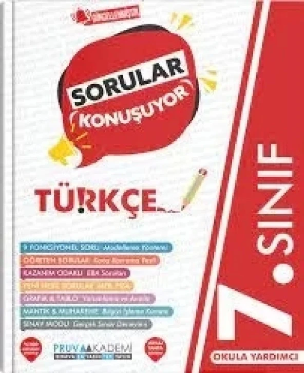 PRUVA AKADEMİ YAYINLARI 7.SINIF TÜRKÇE SORULAR KONUŞUYOR