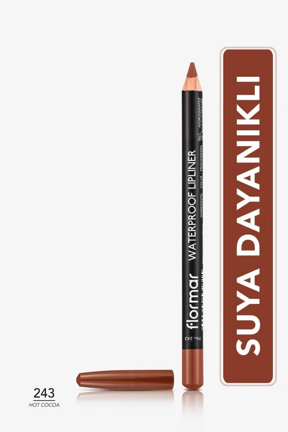 Waterproof Lipliner - Suya Dayanıklı Dudak Kalemi No:243 Hot Cocoa 1.14 g 8690604567584