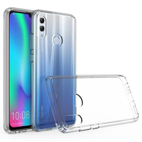 Huawei P Smart 2019 Kılıf Şeffaf Silikon Kamera Korumalı 3D Tıpalı