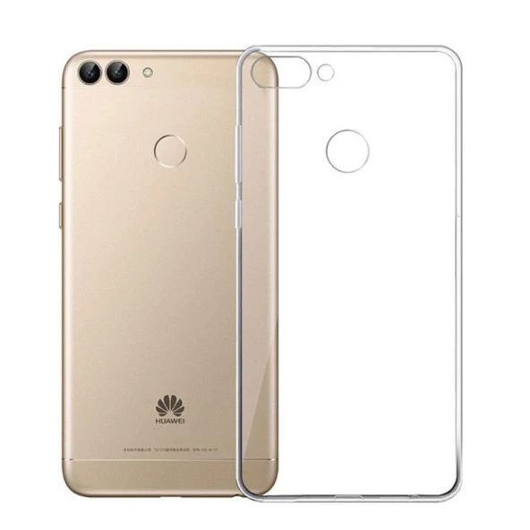 Huawei P Smart Kılıf Şeffaf Silikon Kamera Korumalı