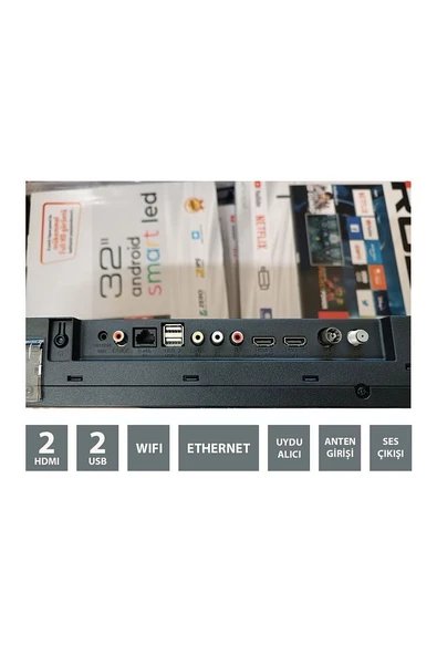 Rose Atv-332 32inç 82 Ekran Dahili Uydu Alıcılı Android Smart Televizyon - Resim 3