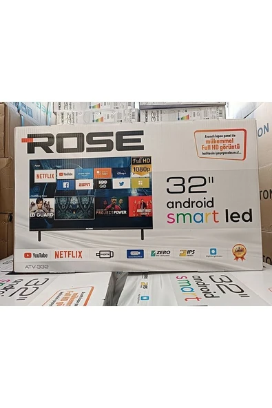 Rose Atv-332 32inç 82 Ekran Dahili Uydu Alıcılı Android Smart Televizyon - Resim 6