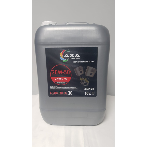 AXA LUBRİCANTS 20W50 10 LT Motor Yağı (ÜRETİM YILI:2024)