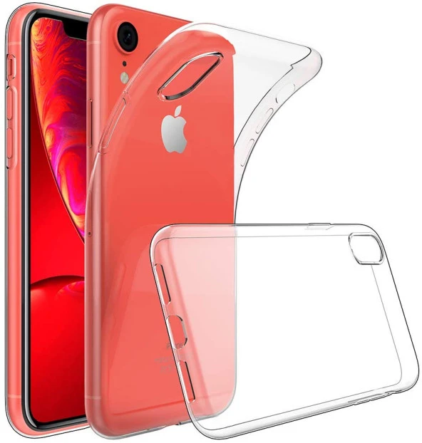 iPhone XR Kılıf Şeffaf Silikon Kamera Korumalı 3D Tıpalı - 5