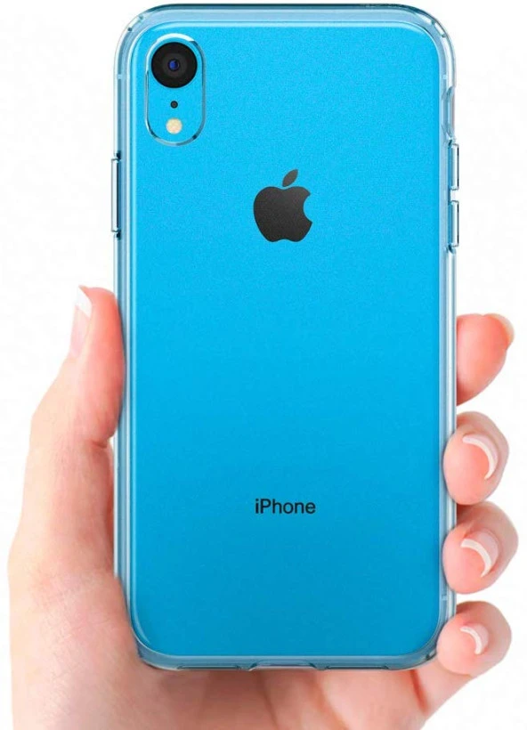 iPhone XR Kılıf Şeffaf Silikon Kamera Korumalı 3D Tıpalı - 7