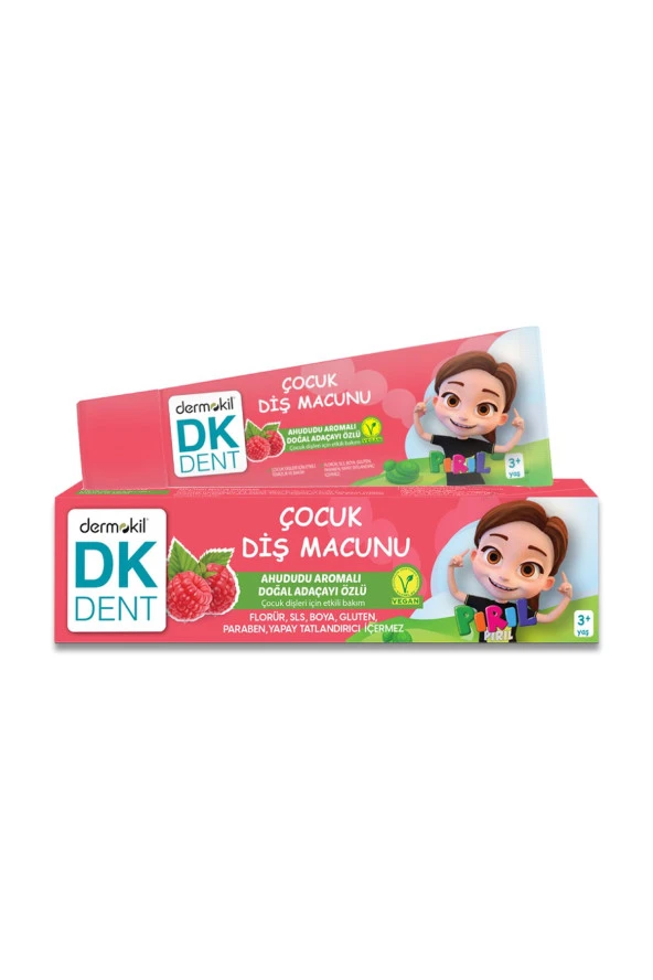 Dk Dent Pırıl Ahududu Aromalı Vegan Çocuk Diş Macunu 50 ml