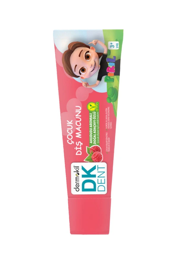 Dk Dent Pırıl Ahududu Aromalı Vegan Çocuk Diş Macunu 50 ml - Resim 2