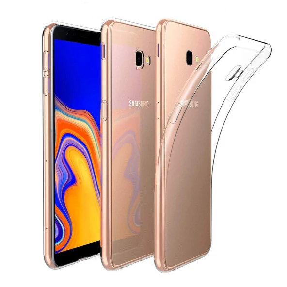 Samsung J4 Plus Kılıf Şeffaf Silikon Kamera Korumalı 0,30 mm