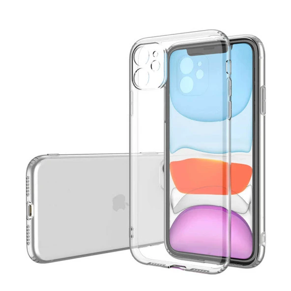 Apple iPhone 11 Kılıf Şeffaf Kamera Korumalı Soket 3D