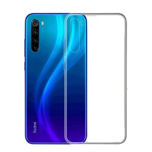 Xiaomi Redmi Note 8 Kılıf Şeffaf Silikon Kamera Korumalı 0,30 mm