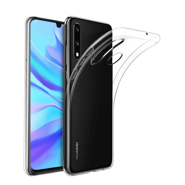 Huawei P30 Lite Kılıf Şeffaf Silikon Kamera Korumalı 0,30 mm