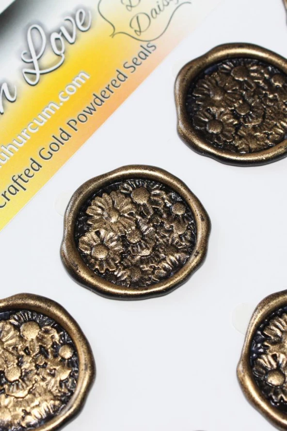 Mühürcüm Papatya Bahçesi 12 Adet 3D Hazır Kendinden Yapışkanlı Sticker Mühür RM2113 - 4