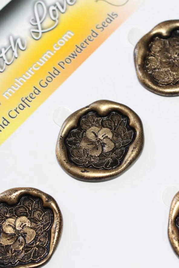 Mühürcüm Sakura 12 Adet 3D Hazır Kendinden Yapışkanlı Sticker Mühür RM2114 - 4