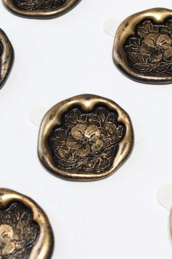 Mühürcüm Sakura 12 Adet 3D Hazır Kendinden Yapışkanlı Sticker Mühür RM2114 - 6