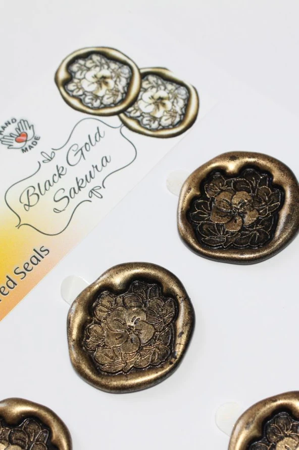 Mühürcüm Sakura 12 Adet 3D Hazır Kendinden Yapışkanlı Sticker Mühür RM2114 - 8