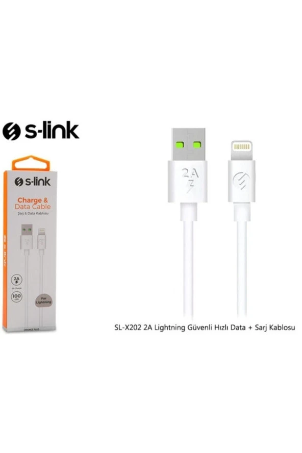 S-link Sl-x202 2a Lightning Güvenli Hızlı Data + Sarj Kablosu