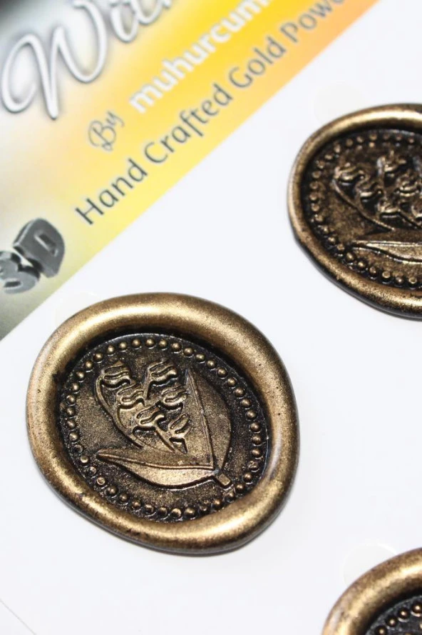 Mühürcüm  Vadi Zambağı 12 Adet 3D Hazır Kendinden Yapışkanlı Sticker Mühür RM2115 - 3