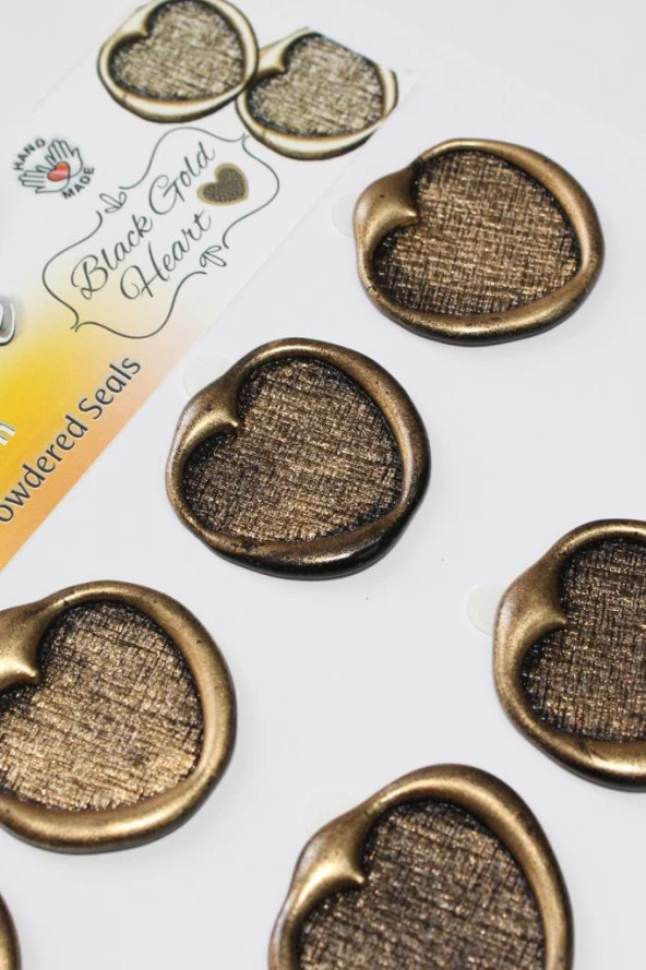 Mühürcüm Kalp 2 12 Adet 3D Hazır Kendinden Yapışkanlı Sticker Mühür RM2116 - 4