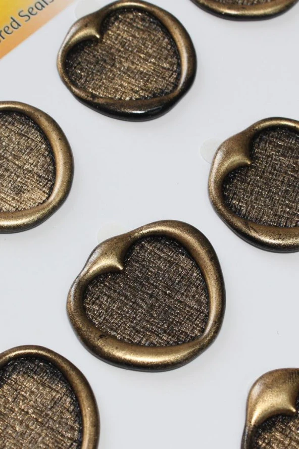 Mühürcüm Kalp 2 12 Adet 3D Hazır Kendinden Yapışkanlı Sticker Mühür RM2116 - 5