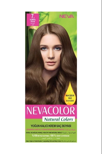 Nevacolor Natural Colors 7. Kumral - Kalıcı Krem Saç Boyası Seti