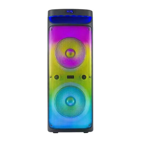 KOLAV-F2102 Bluetooth Hoparlör büyük boy Karaoke Parti hoparlörü Mikrofonlu, led Rgb Işıklı, Ses Bombası Usb sd girişlili