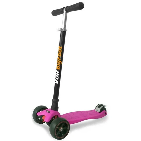 Voit 218c Işıklı Geniş 3 Teker Scooter-Fuşya